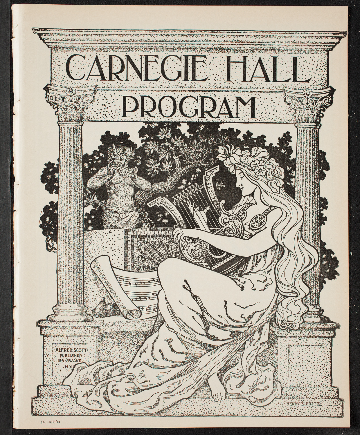 Vladimir de Pachmann, Piano, December 6, 1904, program page 1