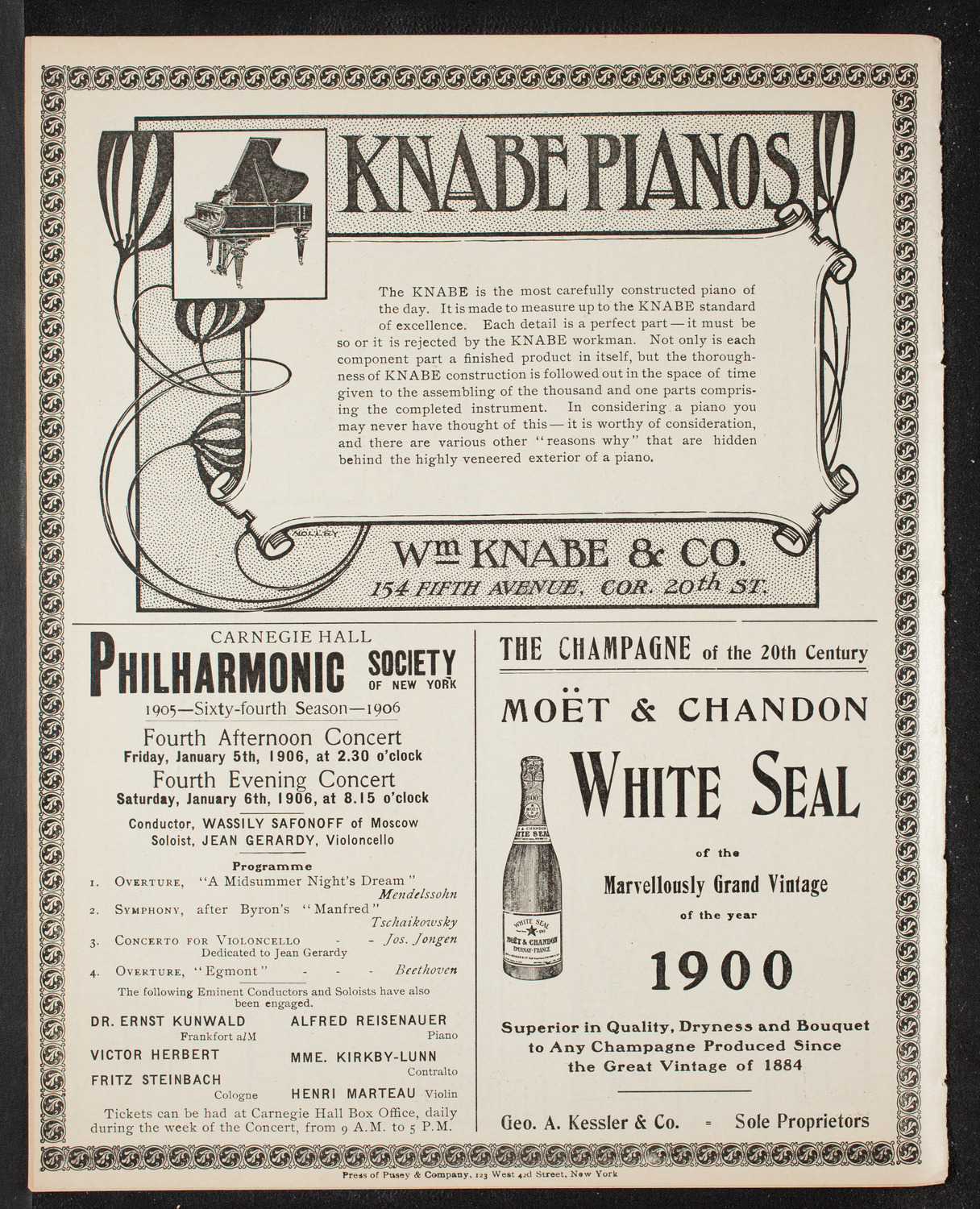 Victor Herbert's Orchestra, December 31, 1905, program page 12