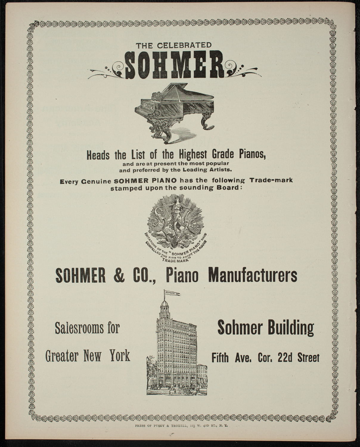 Amateur Comedy Club, February 8, 1899, program page 8