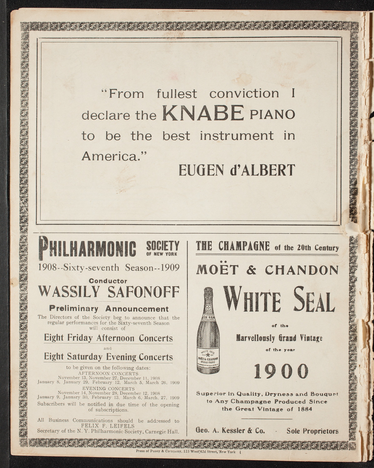 Graduation: New York Law School, June 18, 1908, program page 12