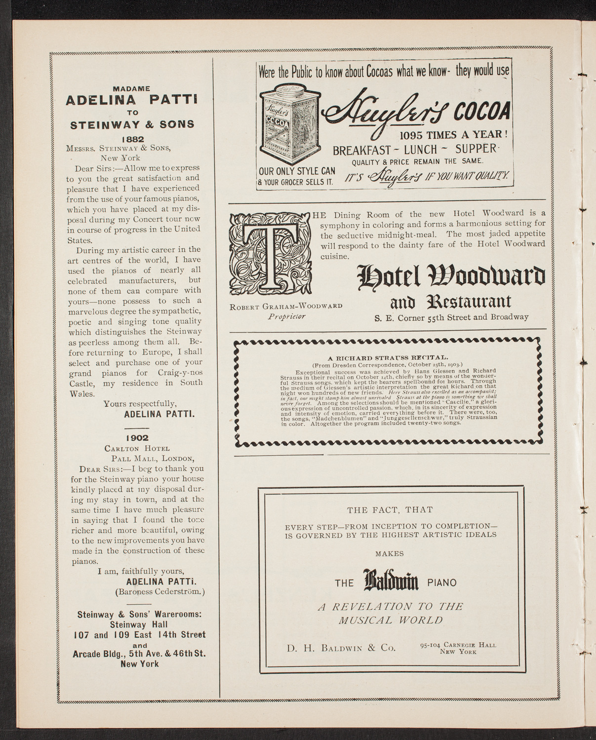 New York Philharmonic, December 4, 1903, program page 4