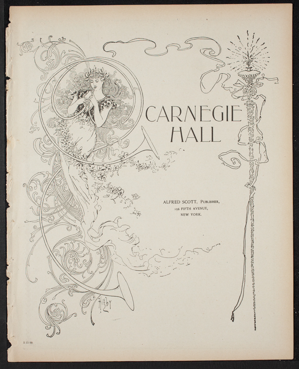 Blanche Marchesi, Soprano, March 15, 1899, program page 1