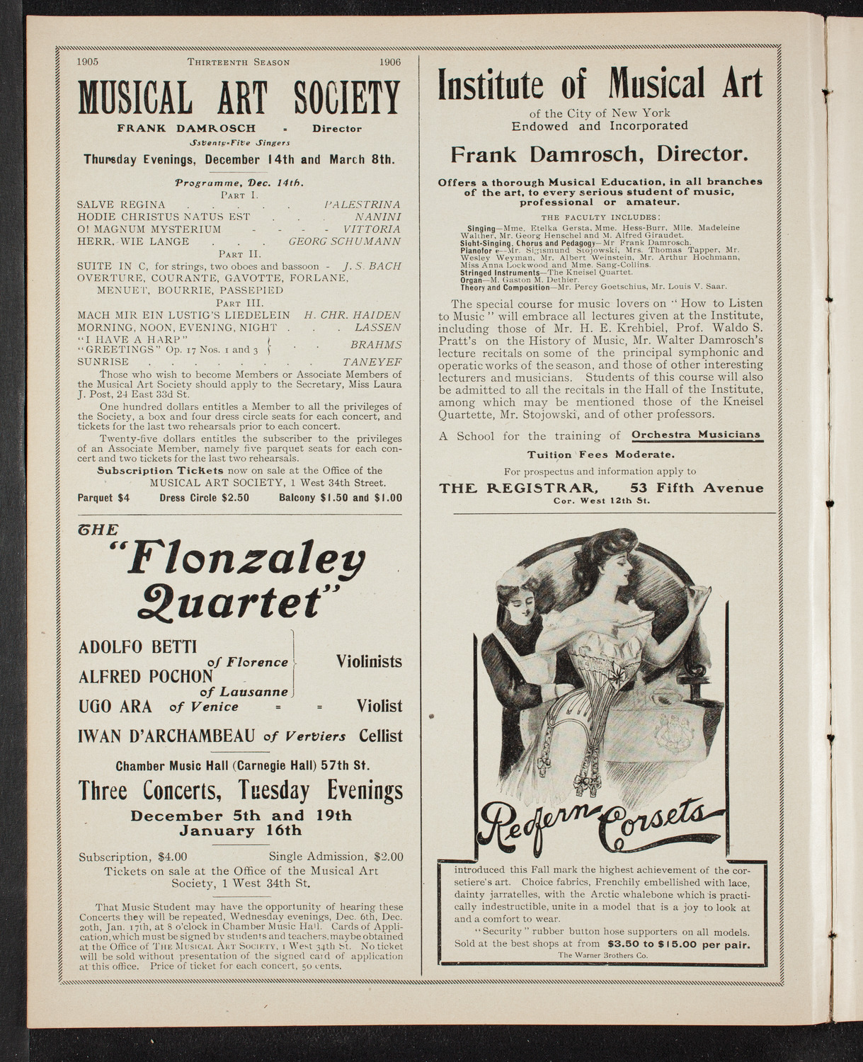 New York Symphony Orchestra, November 12, 1905, program page 2