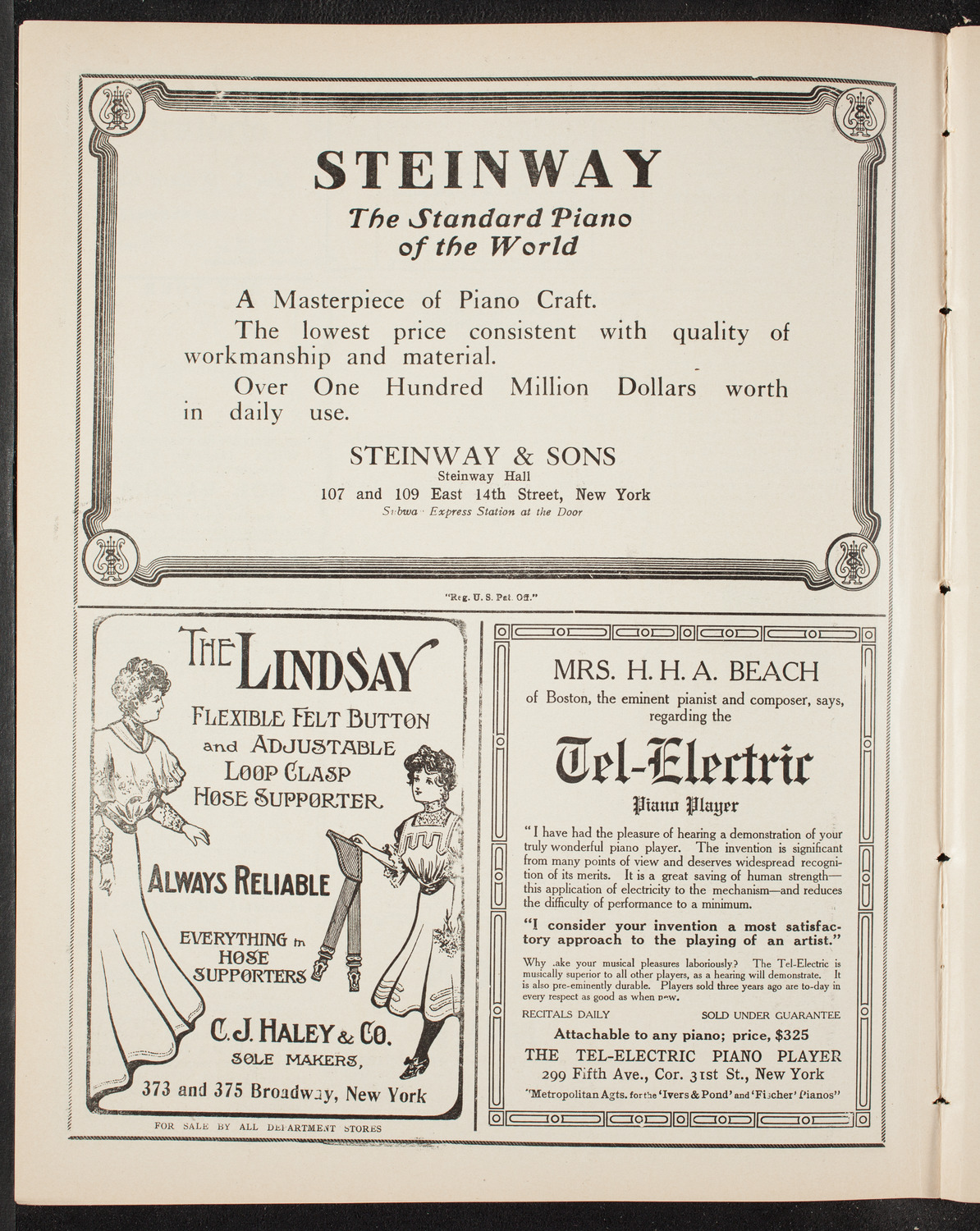 International Peace Festival Musical Program, March 24, 1909, program page 4