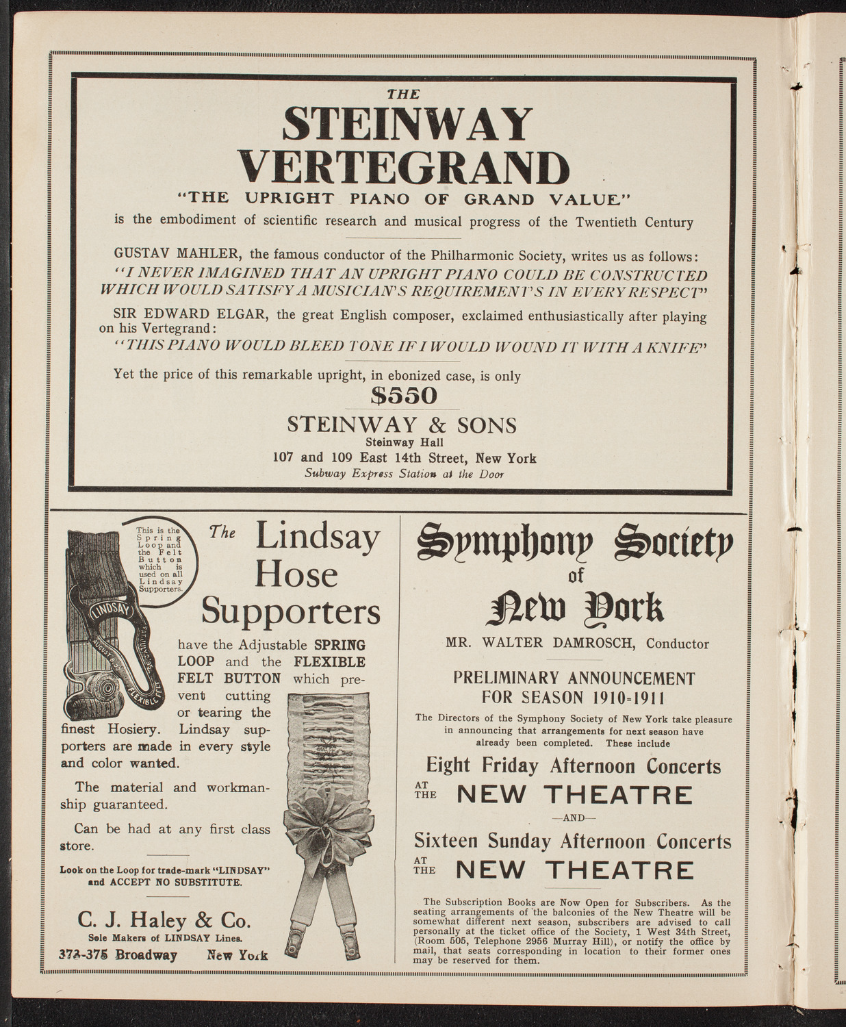 Graduation: New York College of Dentistry, June 6, 1910, program page 4