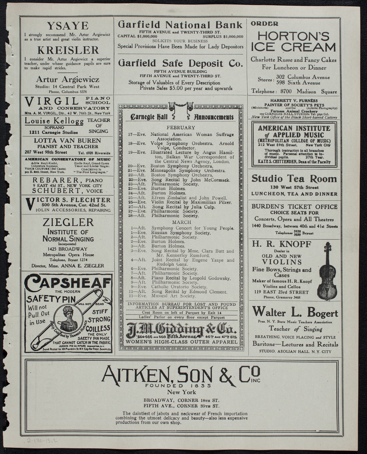 Burton Holmes Travelogue: Panama, February 17, 1913, program page 3