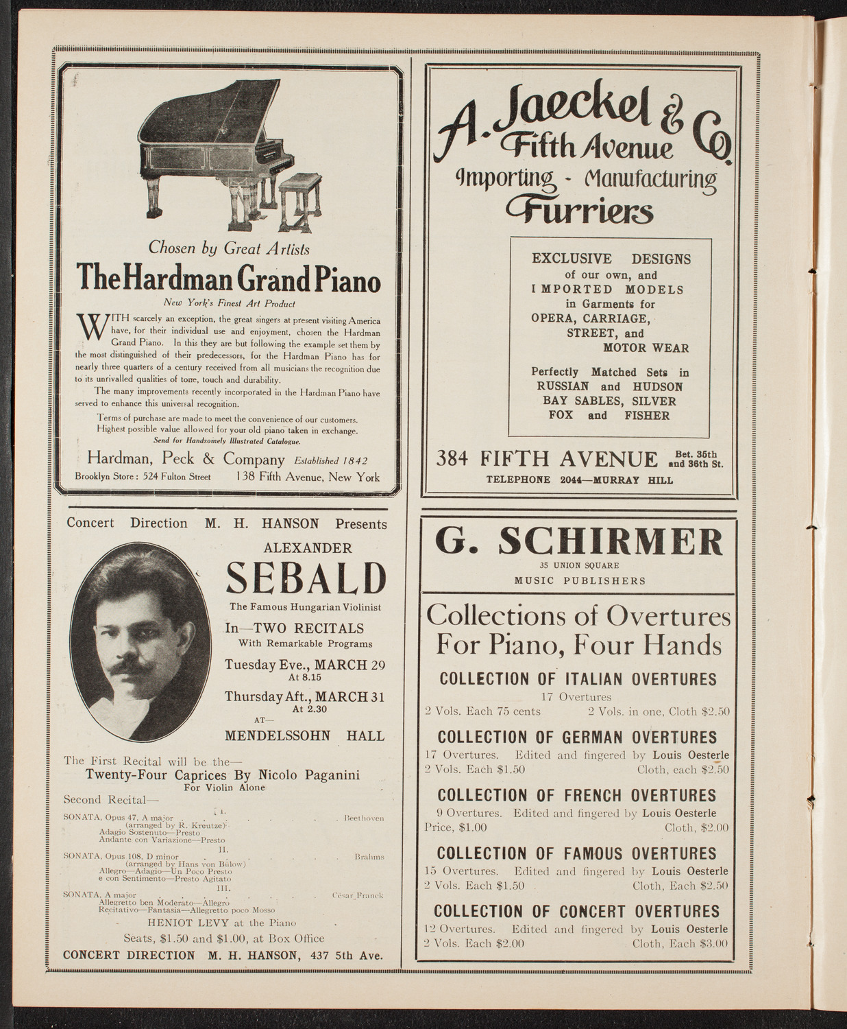 Boston Symphony Orchestra, March 24, 1910, program page 8