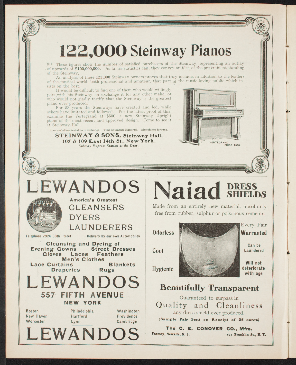 New York Philharmonic, March 16, 1907, program page 4
