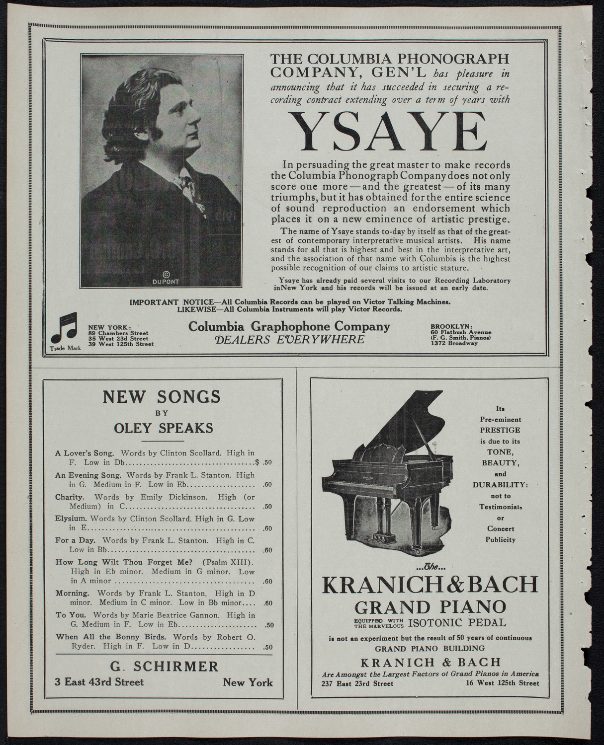 John McCormack, Tenor, with Marguerite Namara-Toye, Soprano, February 22, 1913, program page 6