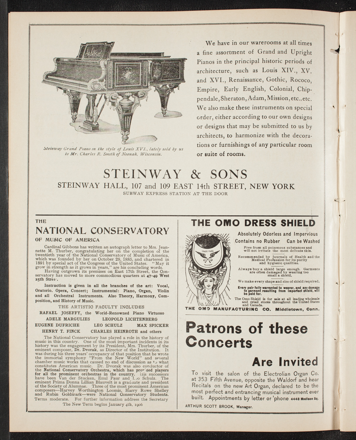 New York Philharmonic, January 20, 1906, program page 4