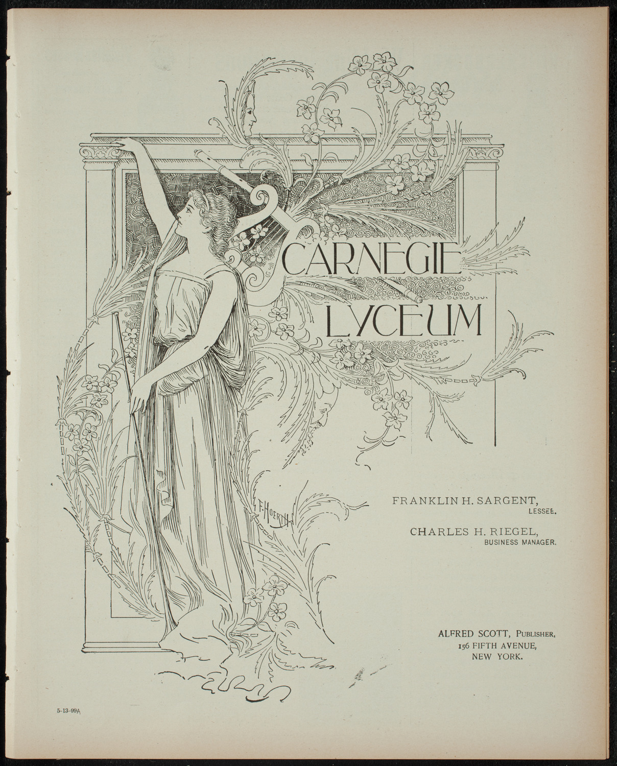 Virgil Piano School Student Recital, May 13, 1899, program page 1