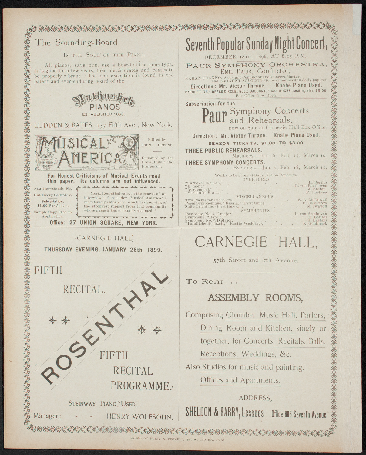Symphony Concert for Young People, December 17, 1898, program page 8