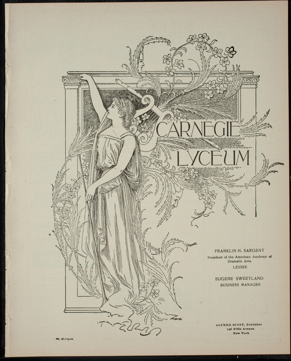 Concert by the International Conservatory of Music, January 24, 1902, program page 1