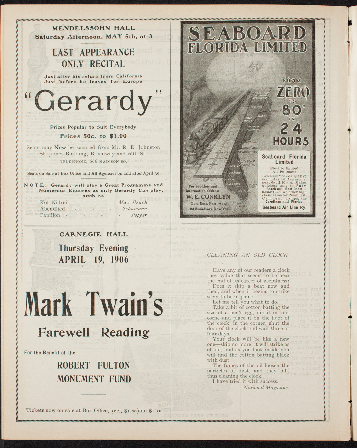 Gaelic Society: Feis Ceoil Agus Seanachas, April 15, 1906, program page 10