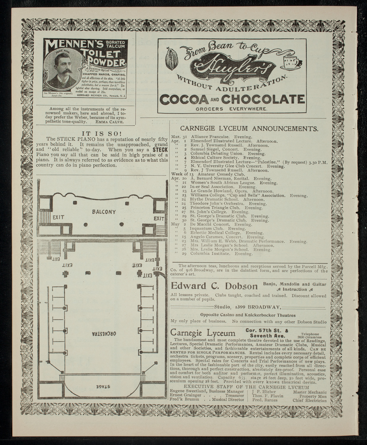 Soirée de l'Alliance Française, March 31, 1903, program page 4