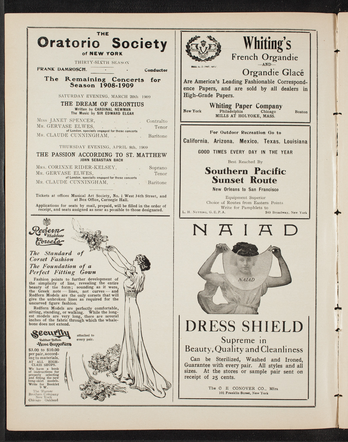 Benefit: Caledonian Hospital Society, February 10, 1909, program page 2