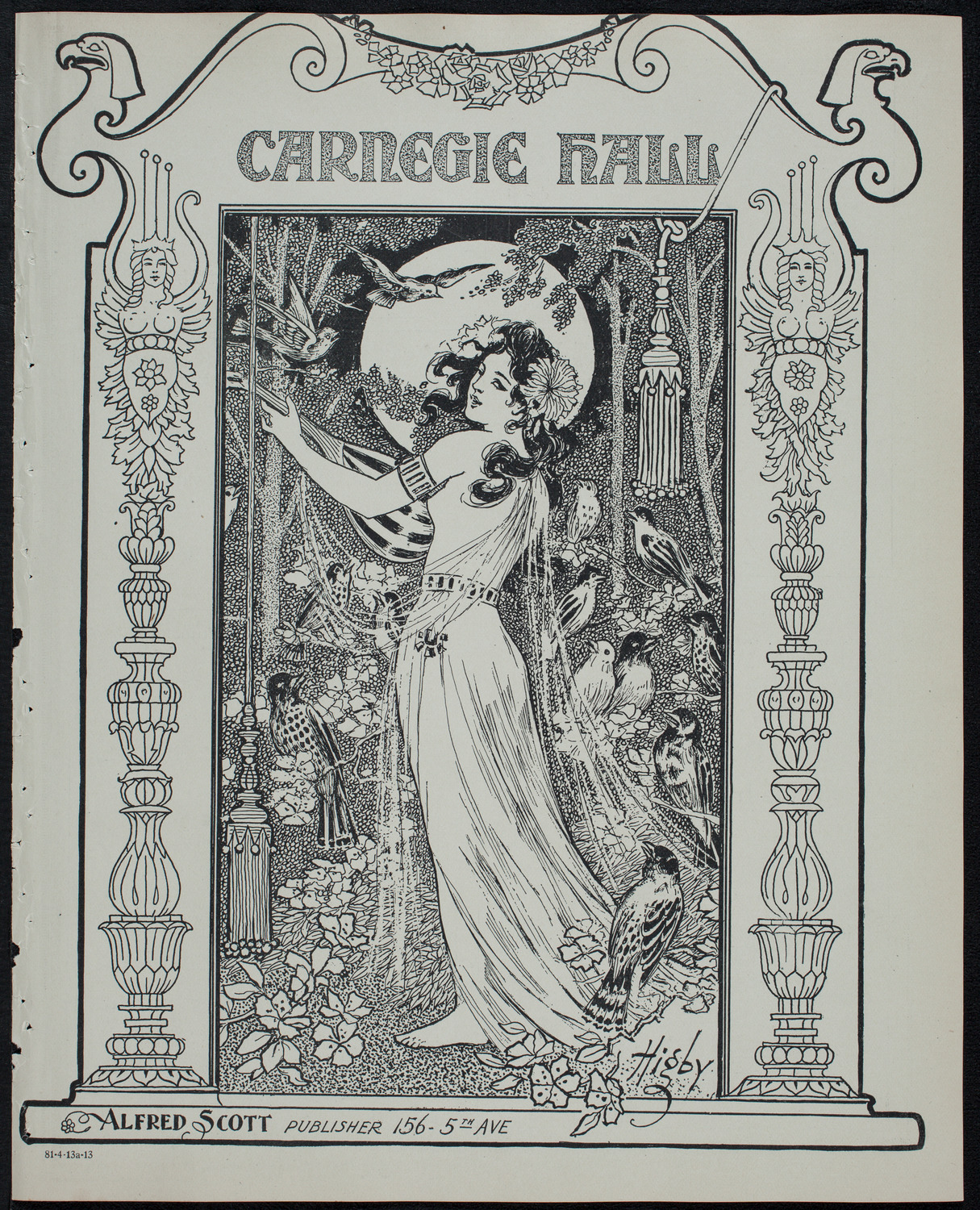 Eugène Ysaÿe, Violin, April 13, 1913, program page 1