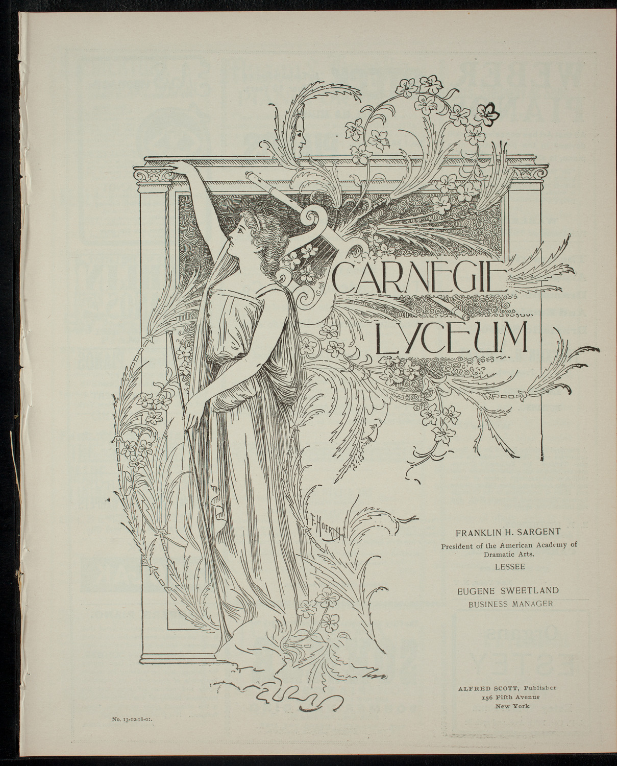 Academy Stock Company of the American Academy of Dramatic Arts and Empire Theatre Dramatic School, December 18, 1901, program page 1