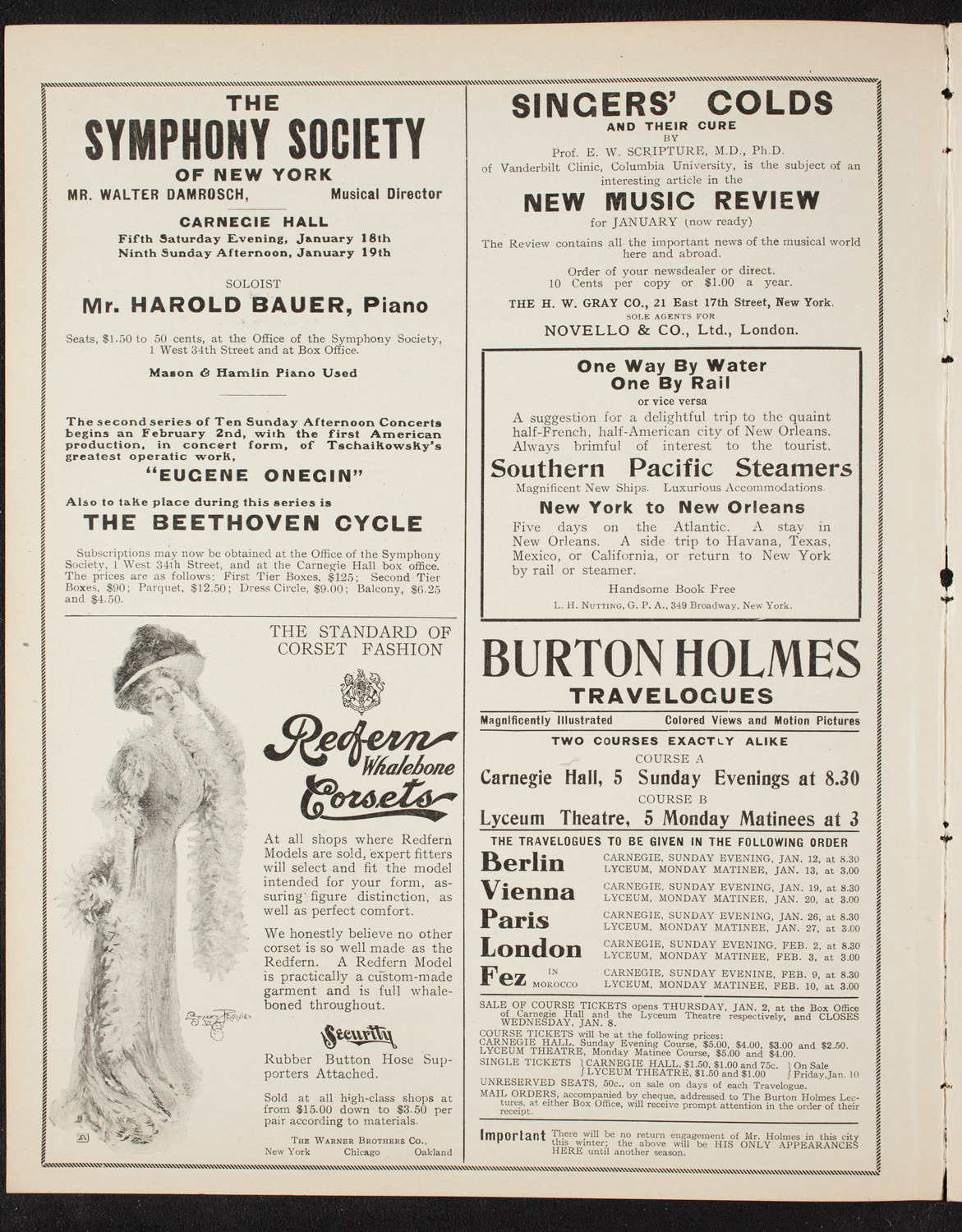 Victor Maurel, Baritone, January 5, 1908, program page 2
