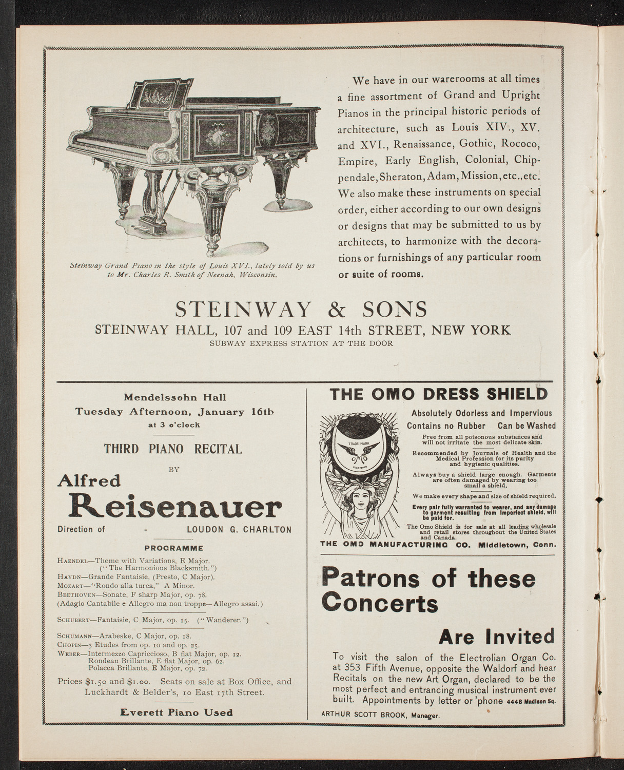 New York Symphony Orchestra, January 14, 1906, program page 4