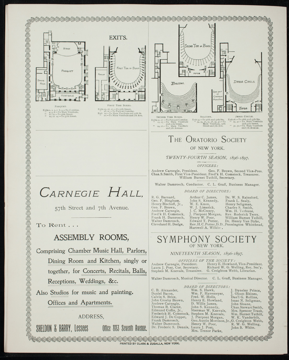 New York Philharmonic, November 13, 1896, program page 8