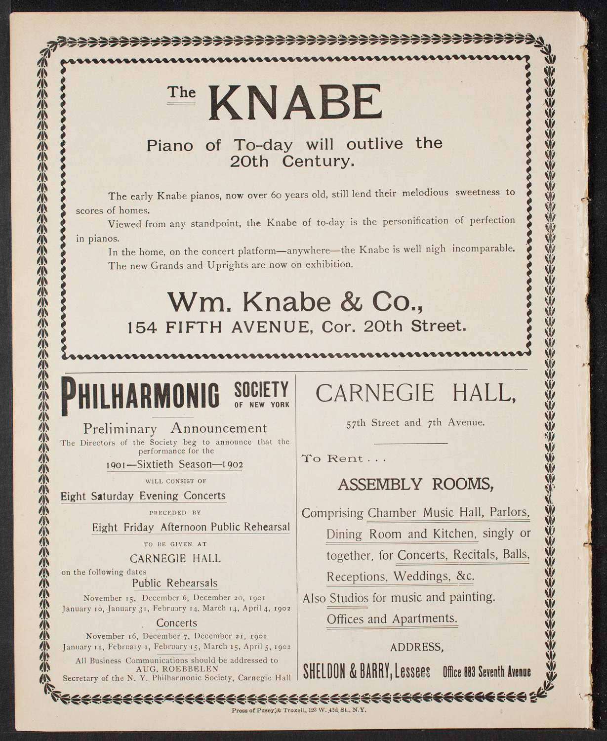 Graduation: Manhattan College, June 20, 1901, program page 8