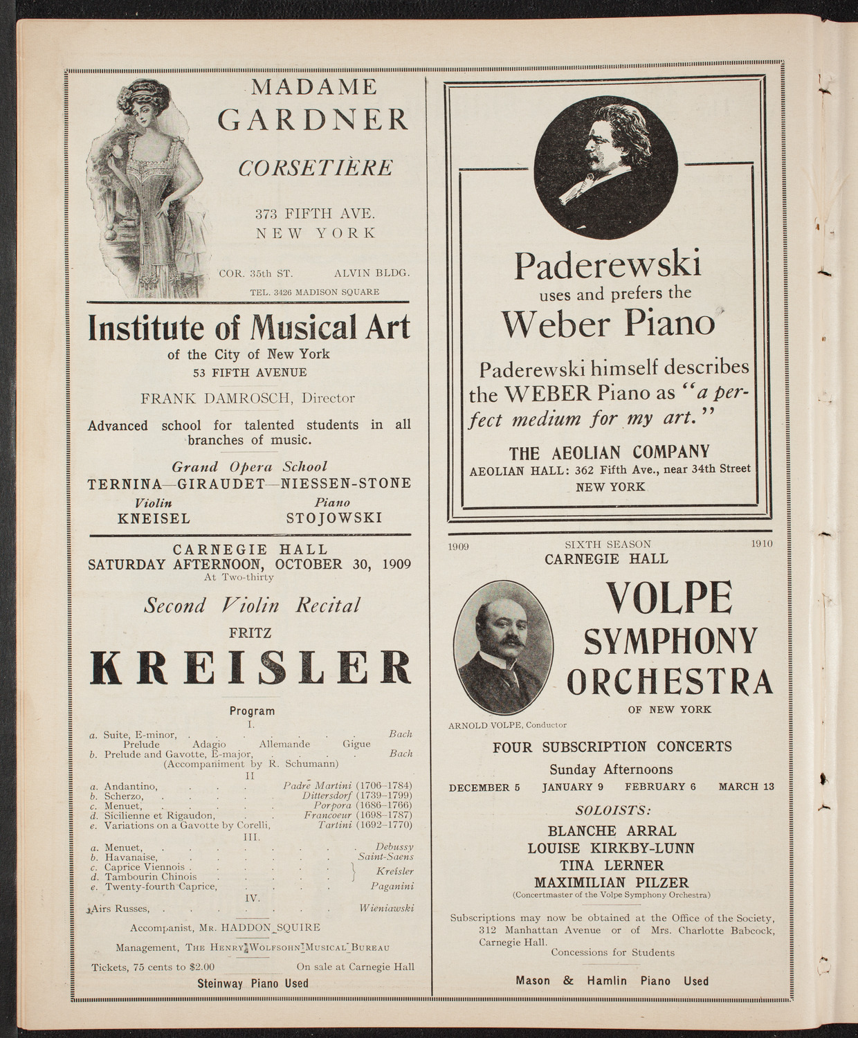 Lecture by R.G. Knowles, October 24, 1909, program page 6