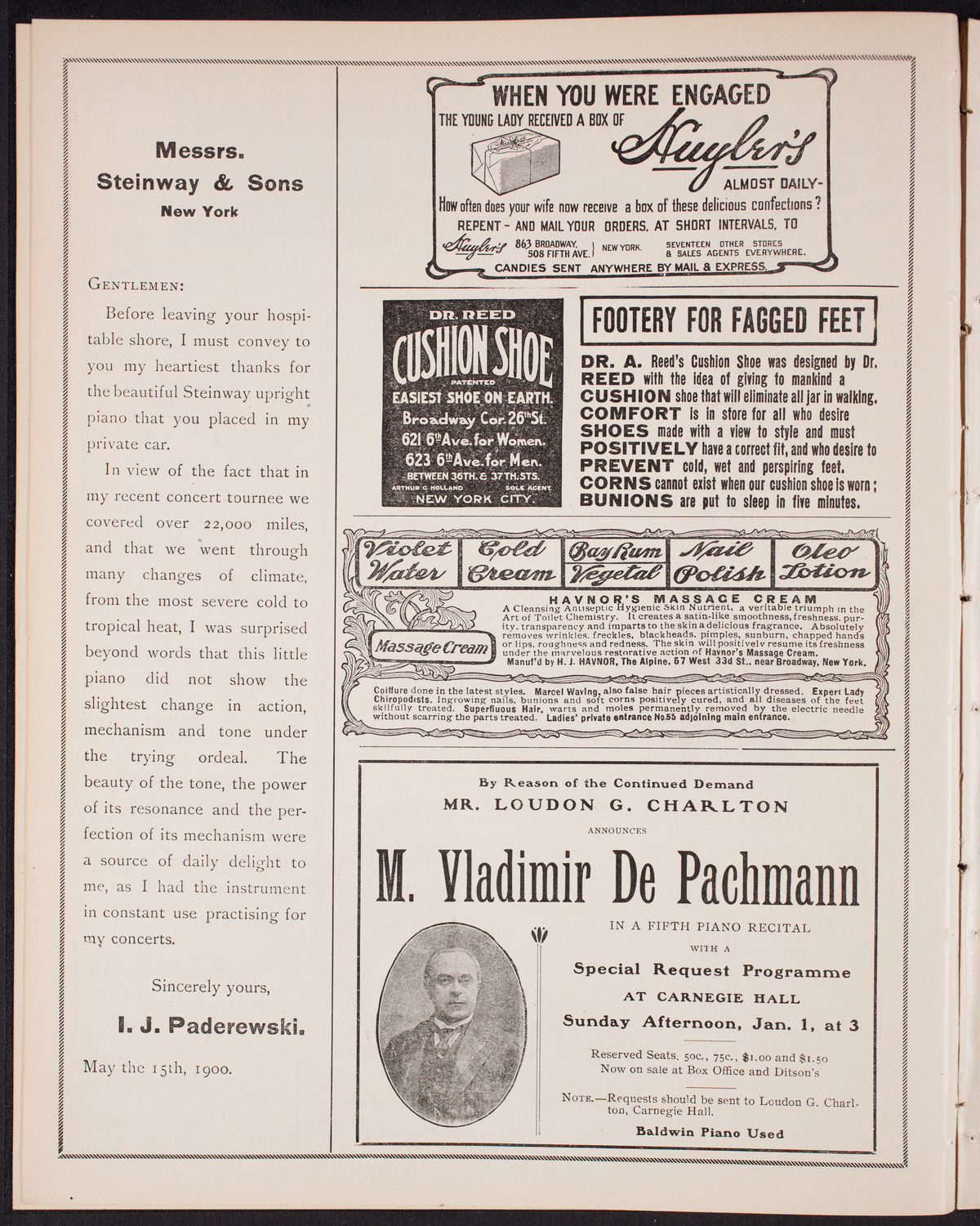 New York Philharmonic, December 16, 1904, program page 4