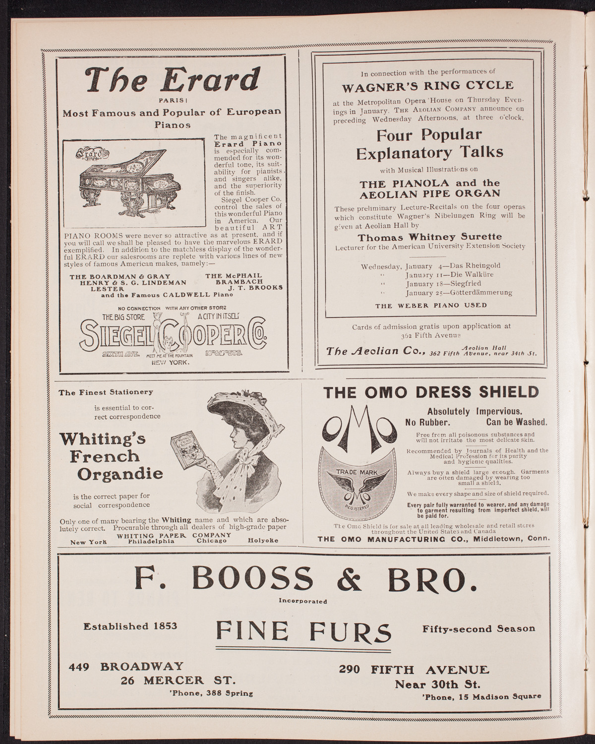 New York Philharmonic, January 7, 1905, program page 6