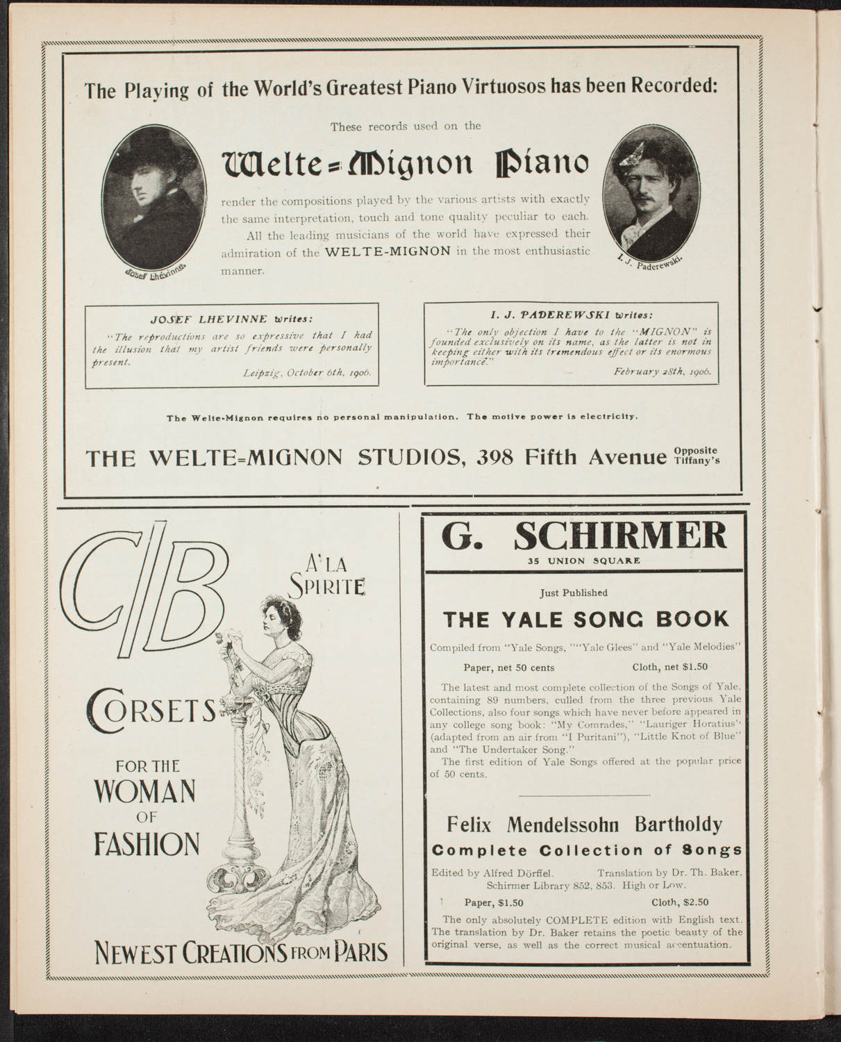 New York Symphony Orchestra, February 2, 1907, program page 8