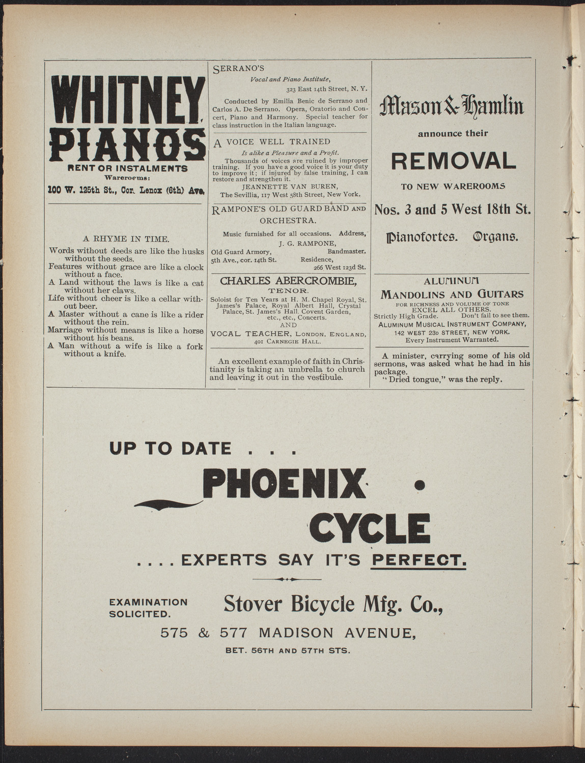 Reading by F. Hopkinson Smith, April 24, 1897, program page 2