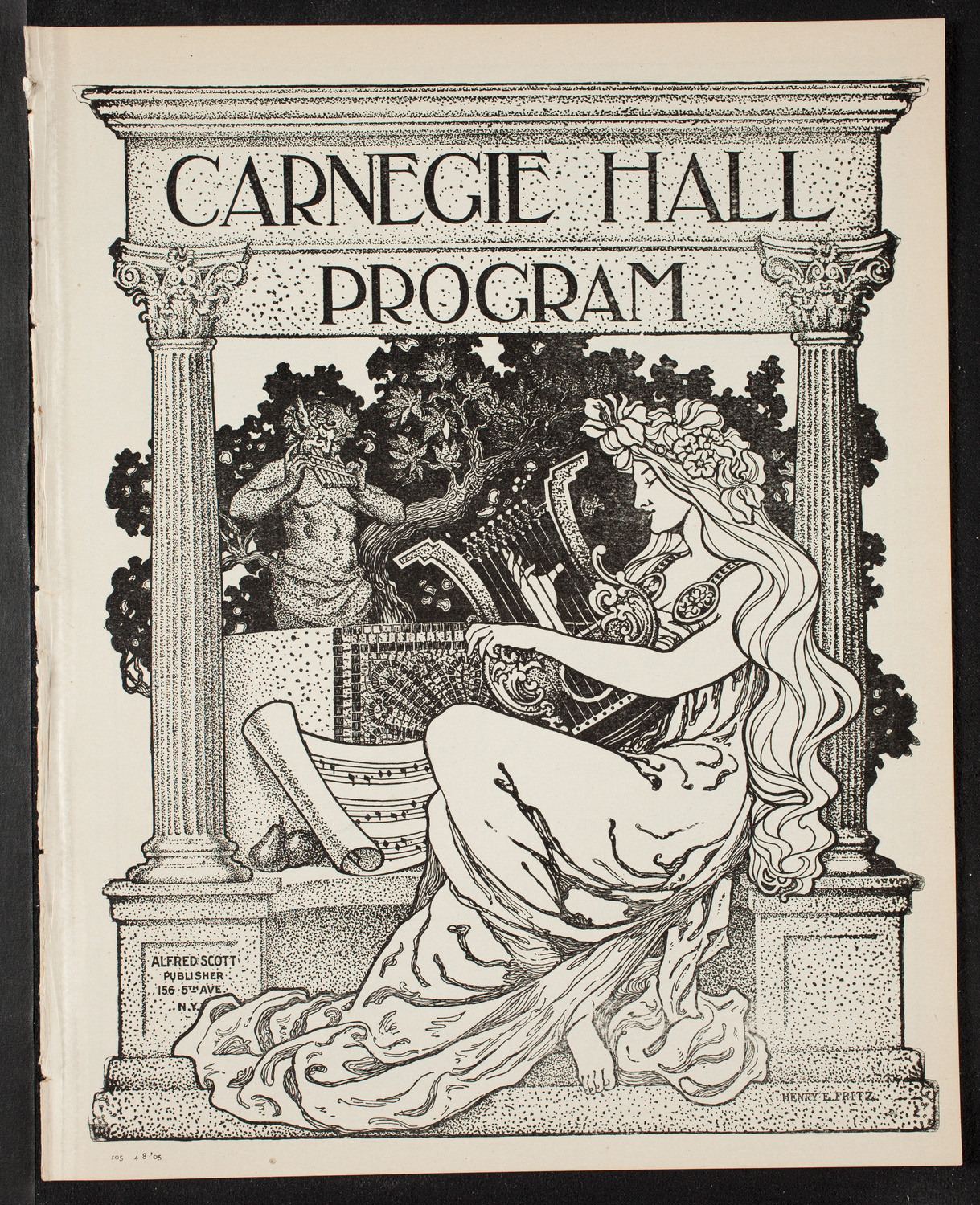 Franz von Vecsey, Violin, with the New York Symphony Orchestra, April 8, 1905, program page 1