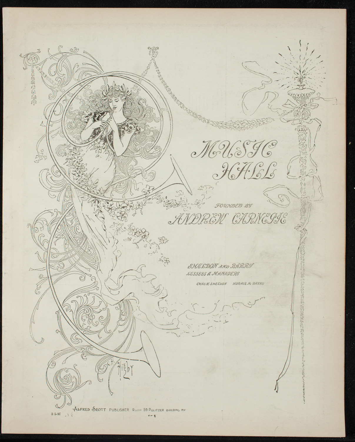 New York Philharmonic, March 5, 1897, program page 1
