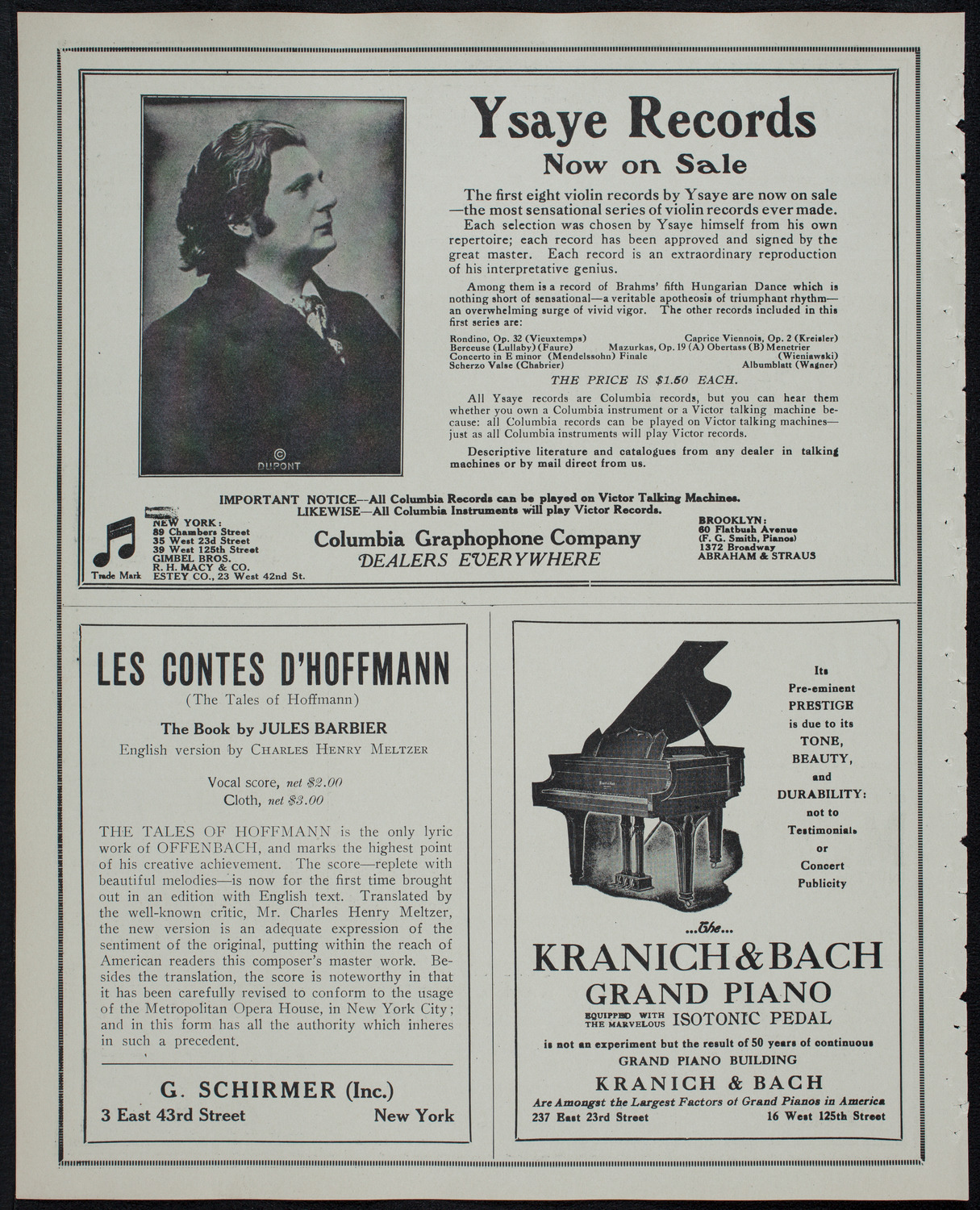 Elena Gerhardt, Soprano, April 15, 1913, program page 6