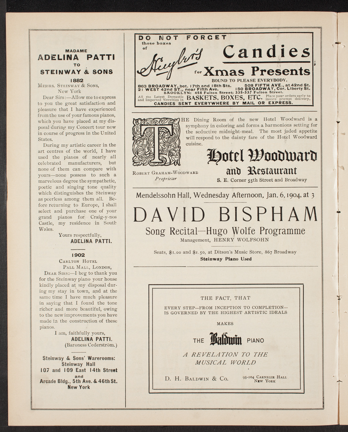 New York Philharmonic, December 18, 1903, program page 4