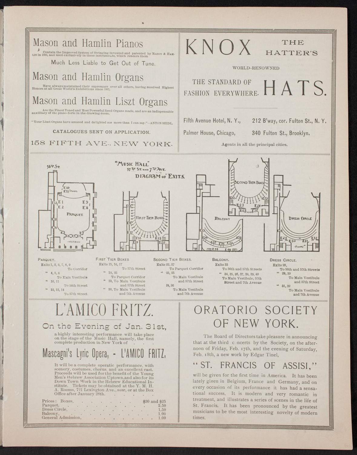 New York Symphony Orchestra, January 7, 1893, program page 3