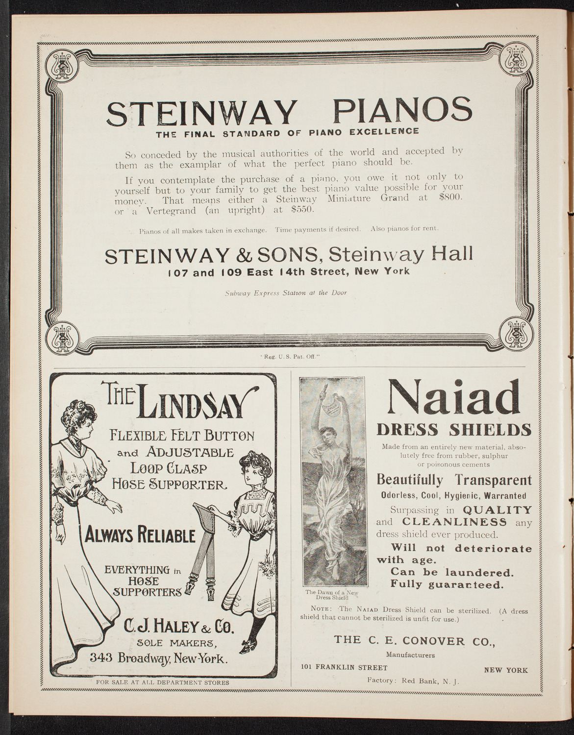Benefit: St. Mark's Hospital, November 29, 1907, program page 4