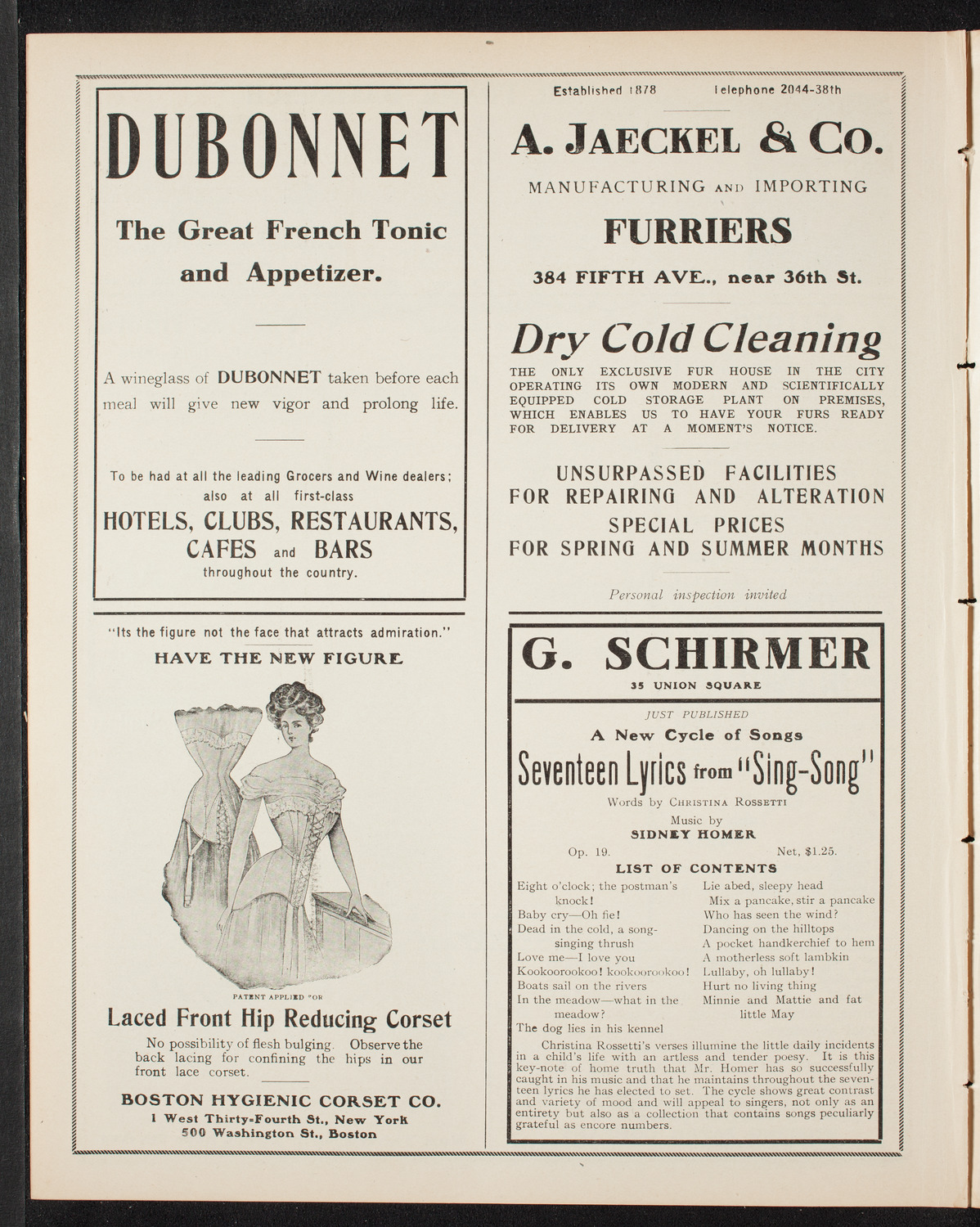 People's Choral Union, April 8, 1908, program page 8