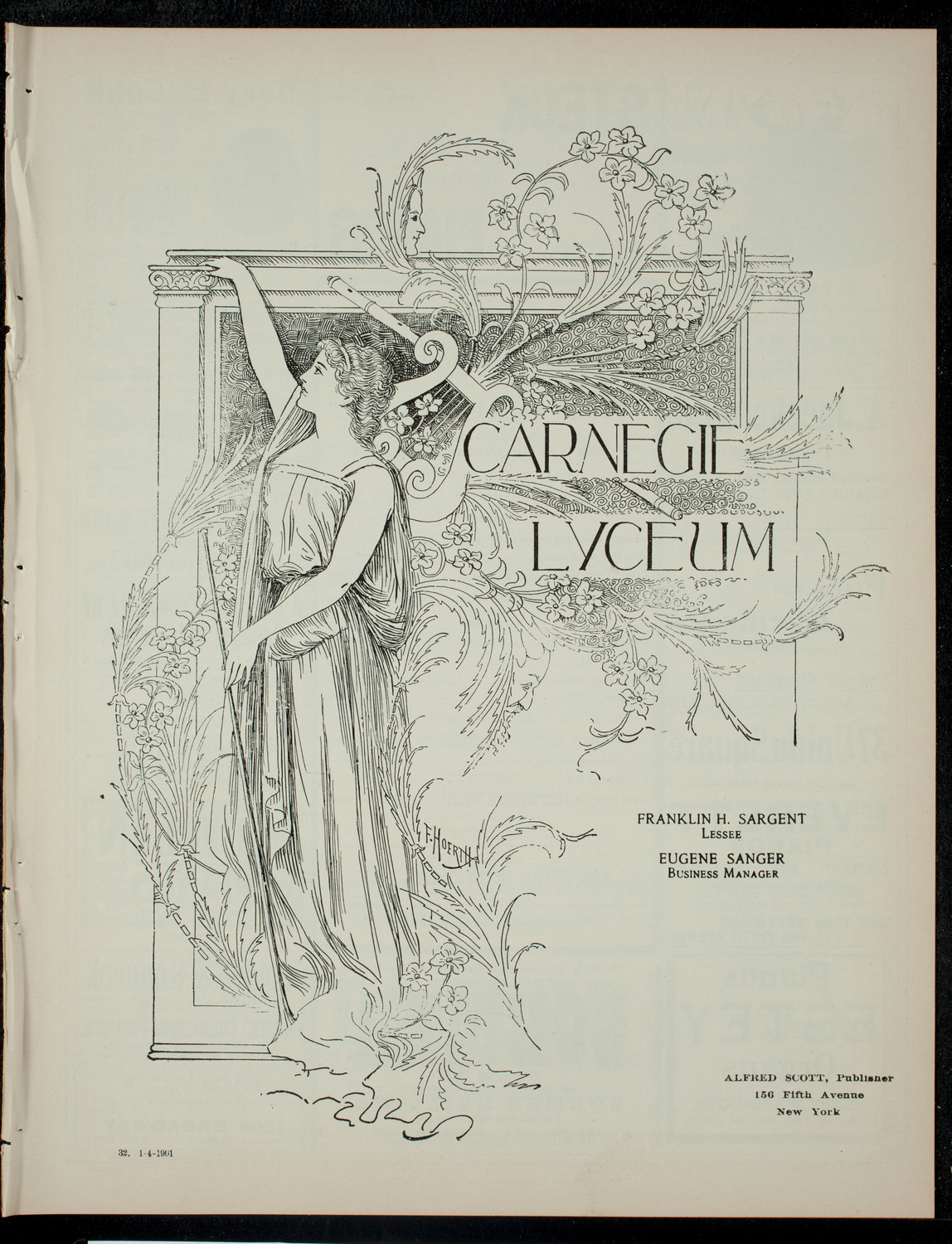 The Children's Theatre, January 4, 1901, program page 1