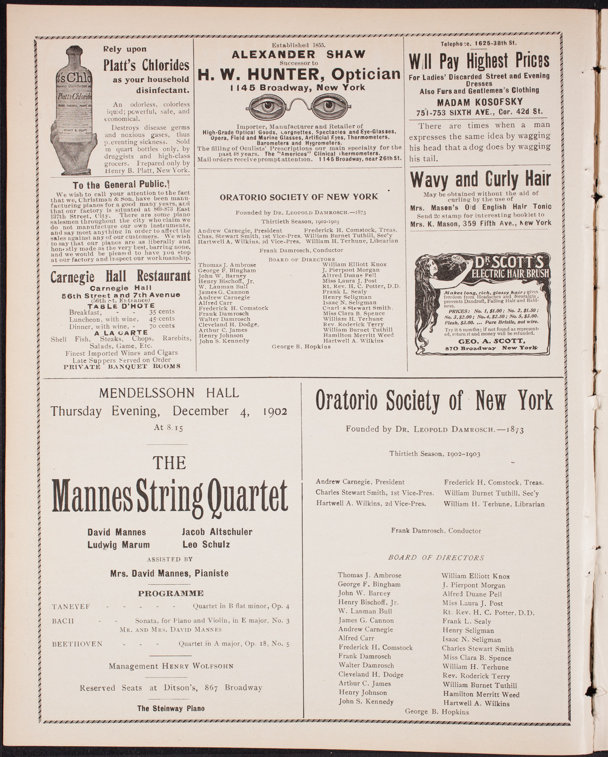 Symphony Concert for Young People, November 29, 1902, program page 2