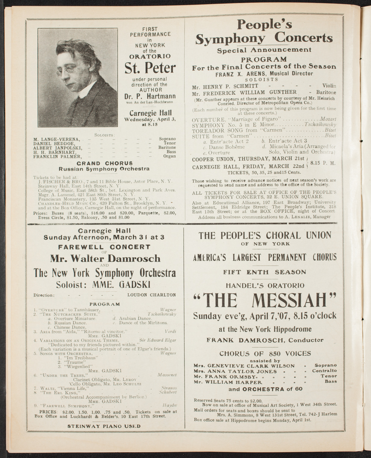 People's Symphony Concert, March 22, 1907, program page 10
