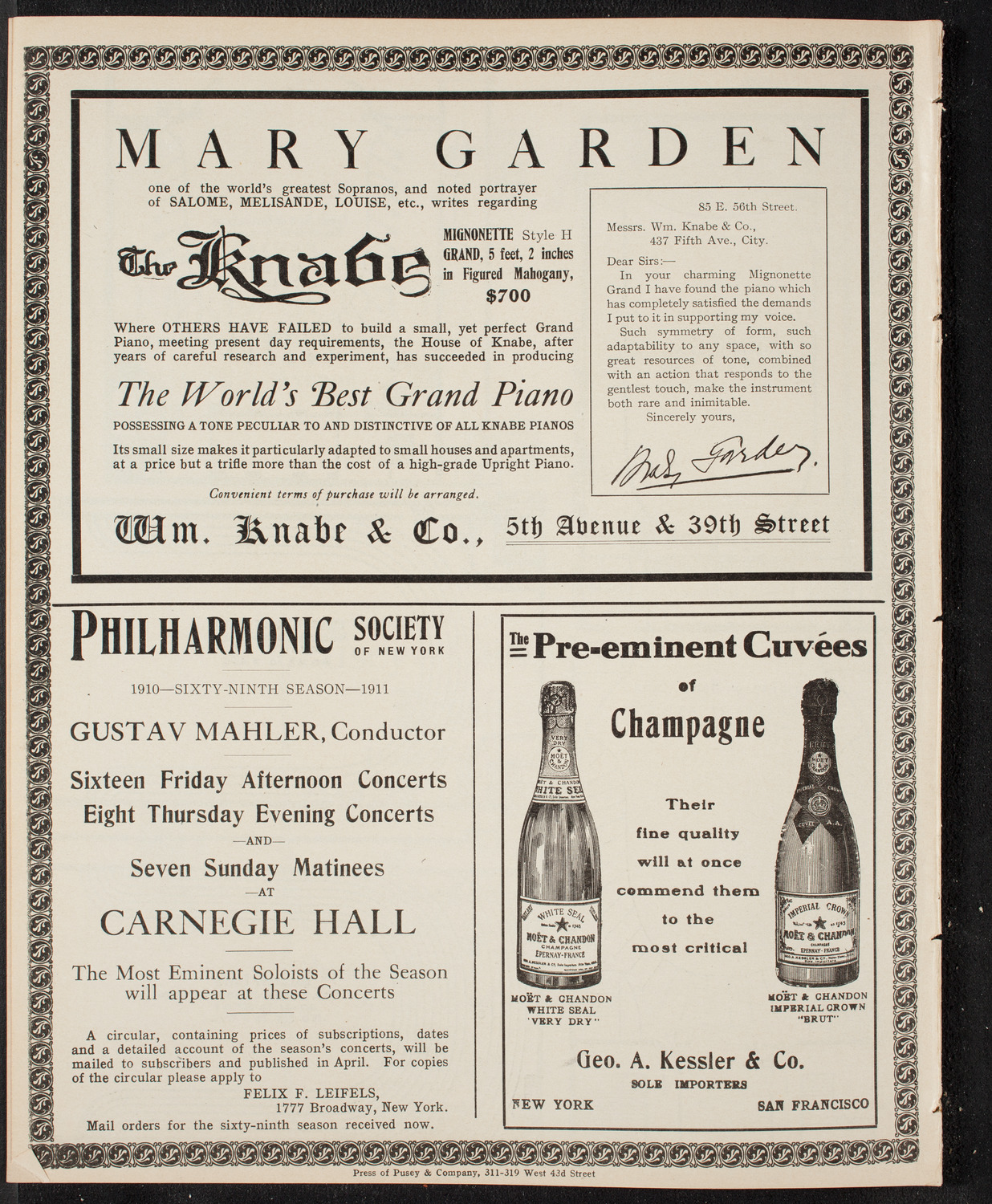 New York Banks' Glee Club, April 7, 1910, program page 12