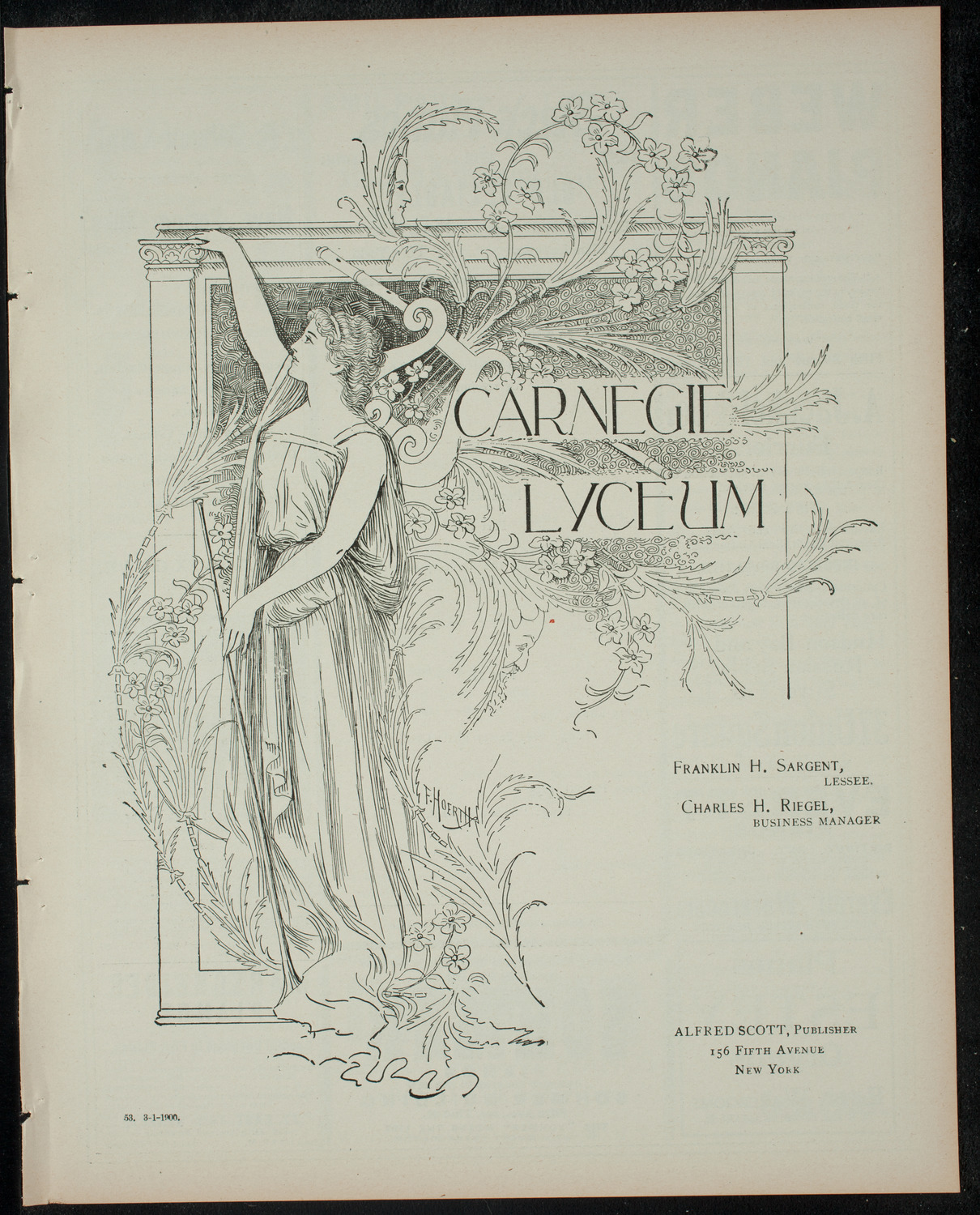 Francis Fischer Powers: An Afternoon with Mr. William Shakespeare of London, March 1, 1900, program page 1