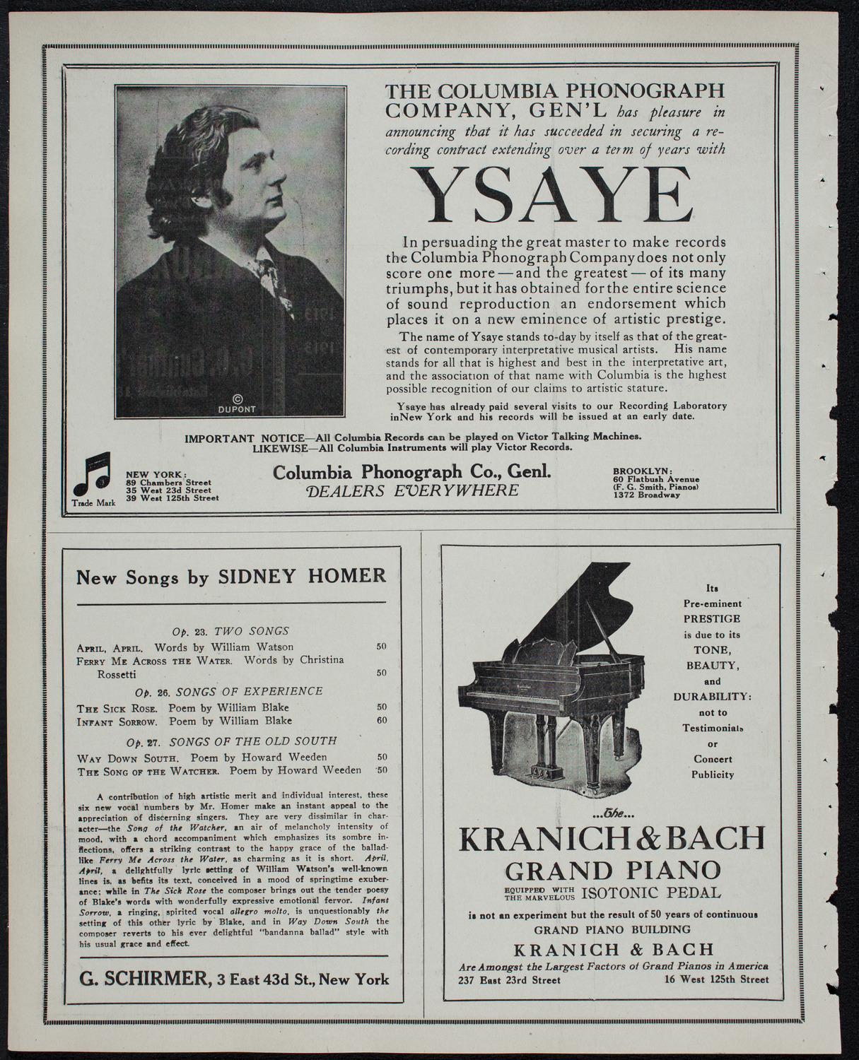 New York Philharmonic, February 13, 1913, program page 6