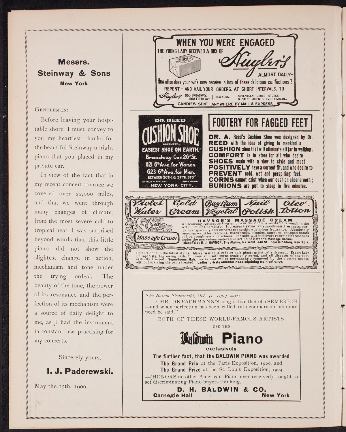 New York Symphony Orchestra, January 8, 1905, program page 4