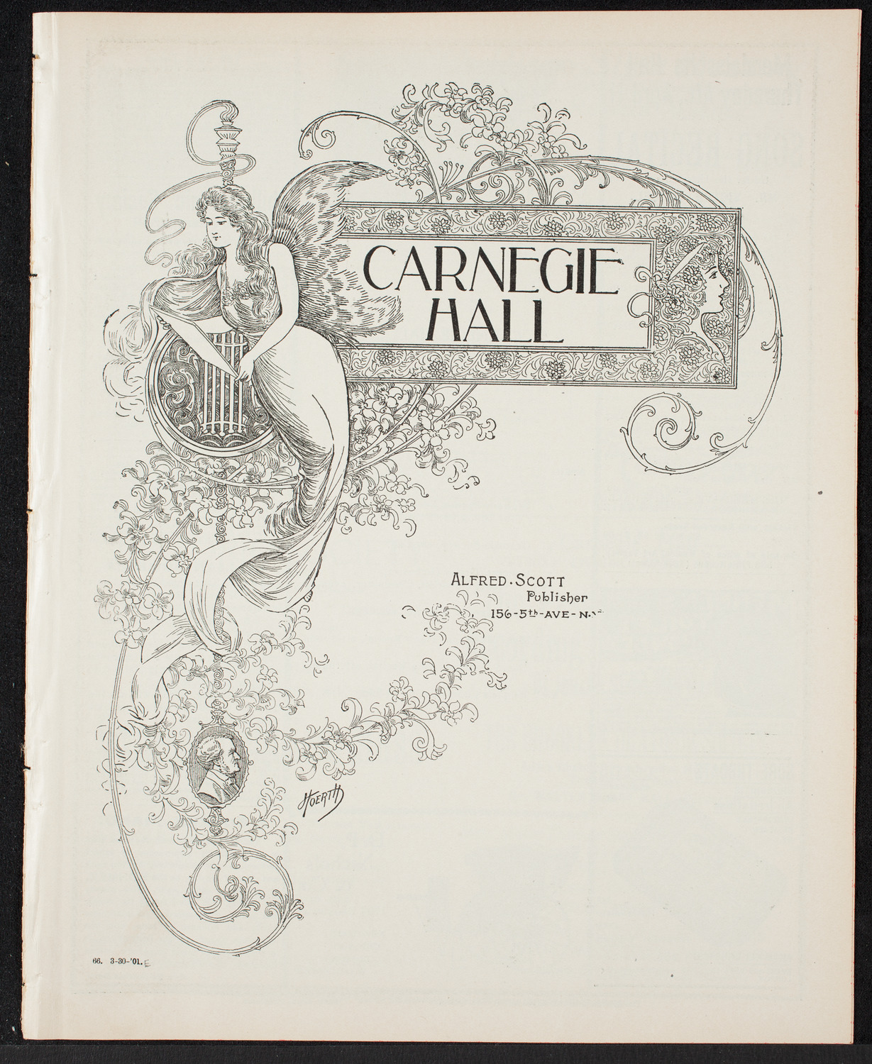 New York Philharmonic, March 30, 1901, program page 1