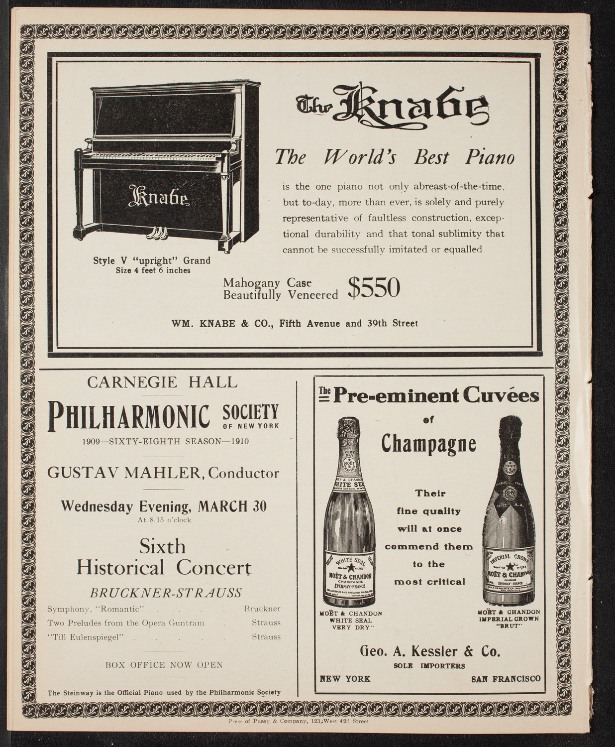 Musical Art Society of New York, March 17, 1910, program page 12