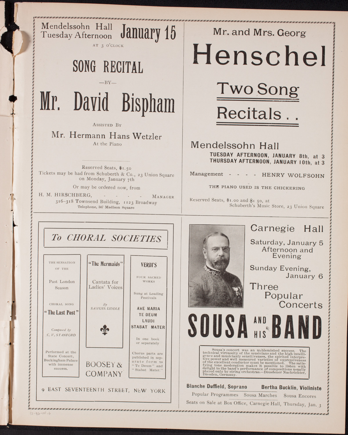 Oratorio Society of New York, December 26, 1900, program page 11