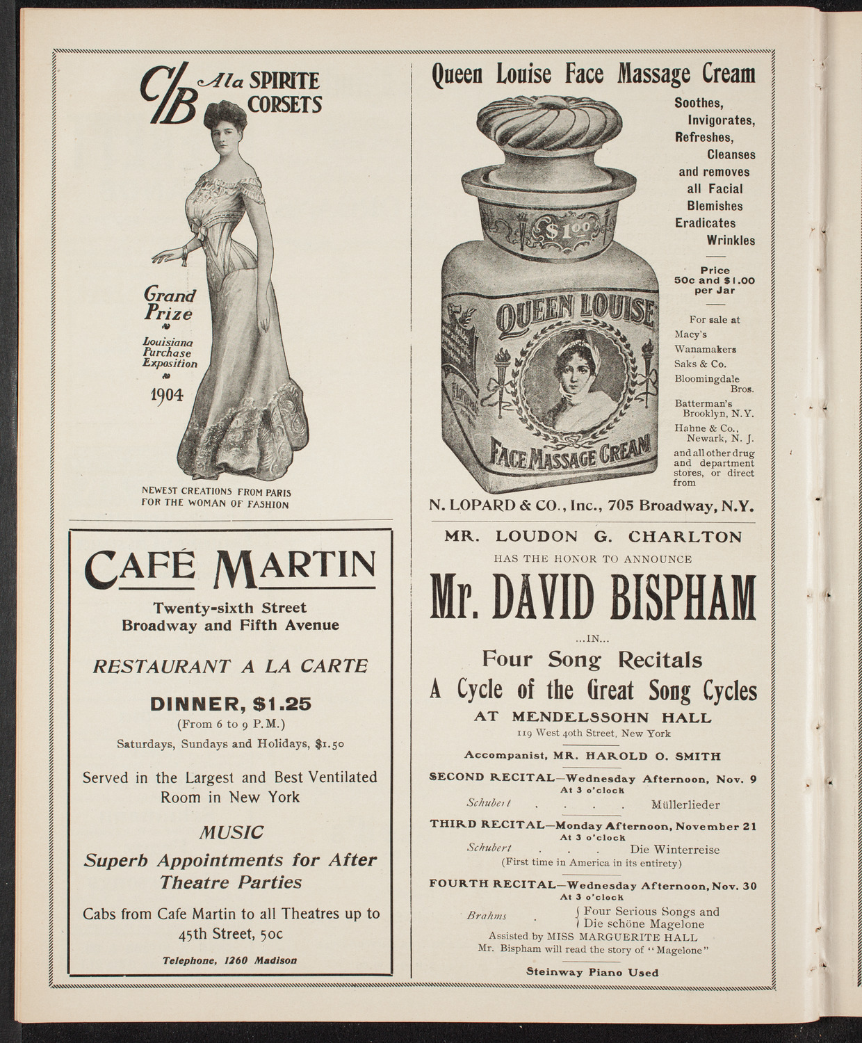 People's Symphony Concert, November 4, 1904, program page 8