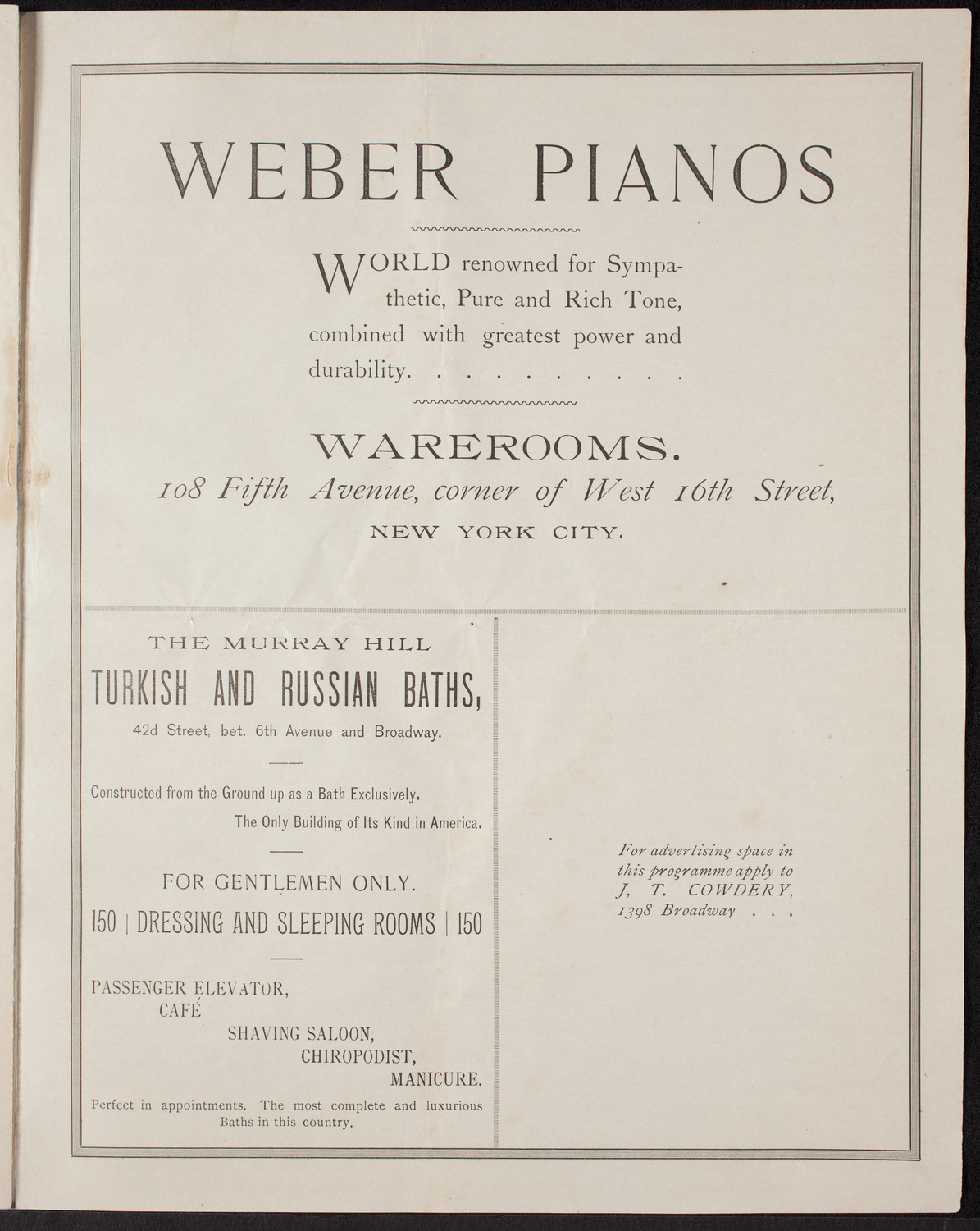 Grand Charity Concert: Arion Society, October 30, 1892, program page 7
